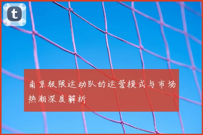 南京极限运动队的运营模式与市场热潮深度解析
